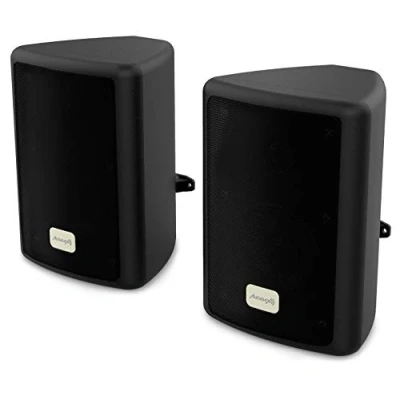 Afbeelding van Audibax Picolo PR 41 passieve luidspreker voor hifi plank, 2 weg stereoluidspreker, 75 W, wandhouder inbegrepen, met 10,2 cm (4 inch) woofer, surround sound