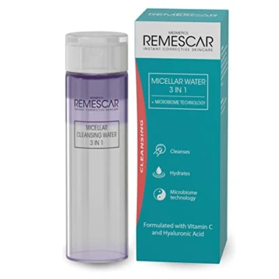 Afbeelding van Remescar Micellair Water 3 in 1, 200 ml Gezichtsreiniger met Vitamine C en Hyaluronzuur, Make Up Remover voor intensieve reiniging van de huid verwijdering onzuiverheden