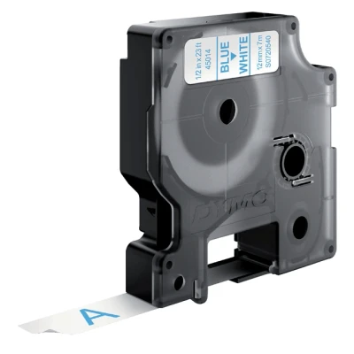 Afbeelding van Dymo 45014 (S0720540) Tape Blauw op wit (12 mm)