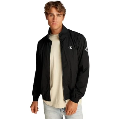 Afbeelding van Calvin Klein Jeans Unpadded Harrington Jacket Lichte jas, Heren, Maat: XXL, Black