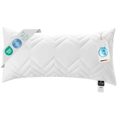 Afbeelding van Sei Design Hoofdkussen Classic Dream, microvezel, 40 x 80 cm, wit, gewatteerd
