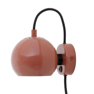 Afbeelding van Frandsen Ball Metal Magnet Wandlamp Ø 12 cm Red Glossy