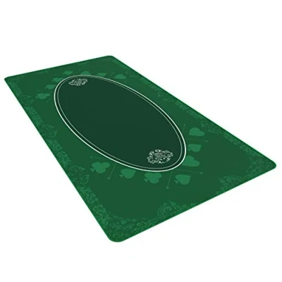 Afbeelding van Bullets Playing Cards Universeel tafelkleed voor bordspellen, kaartspellen en gezelschapsspellen onderlegger groen in 180 x 90 cm je eigen speeltafel Deluxe speelkleed speeltapijt
