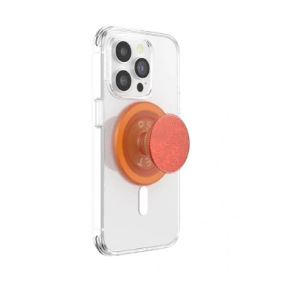 Afbeelding van PopSockets Telefoongreep compatibel met MagSafe, telefoonhouder, draadloos opladen, Into the Woods Alum Topo