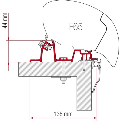 Afbeelding van Fiamma Kit F80 F65 Hobby Caravan Adapter Kleurloos Luifels Accessoires