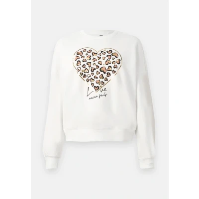 Afbeelding van ONLY Onltammie Print O NECK Sweater, Dames, Maat: Medium, Cloud dancer