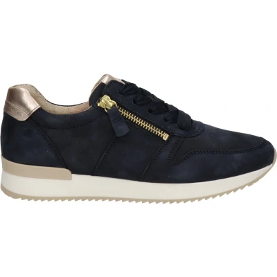 Afbeelding van Gabor Sneakers laag, Dames, Maat: 42.5, Blue puder Veloursleer