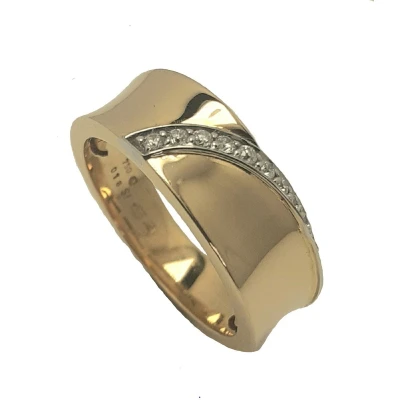Afbeelding van ring geel goud 18 krt diamant Verlinden juwelier