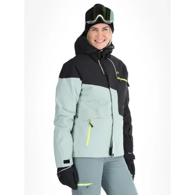 Afbeelding van Rehall TASHA R Dames Wintersportjas Groen M Ski Jas Snowboardjas Gevoerde