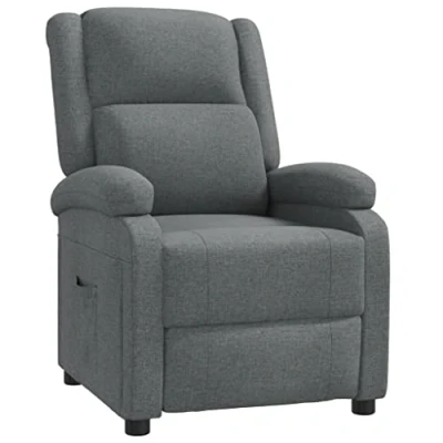 Afbeelding van vidaXL Fauteuil verstelbaar stof donkergrijs