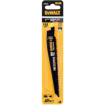 Afbeelding van DeWalt Accessoires DT99554 QZ XR 152mm 6TPI Reciprozaagbladen (5 stuks)