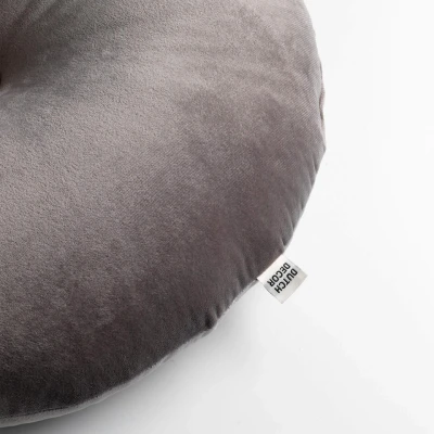 Afbeelding van Dutch Decor OLLY Sierkussen rond velvet 40 cm Driftwood taupe