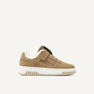 Afbeelding van Nubikk Klittenband Schoen Basket Teddy Jr Beige Maat 25 (Kids) Jongens Hatshoe Kinderschoenen