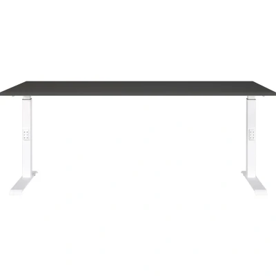 Afbeelding van Germania Downey 180 cm Grafiet / Wit Zit Sta Bureautafel