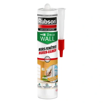 Afbeelding van Rubson Muren Bouwkit 280 ml Grijs Sterke en Duurzame Afdichting voor Ramen Betrouwbaar Gemakkelijk te Gebruiken