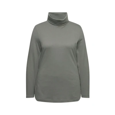 Afbeelding van Ulla Popken SLIM FIT Longsleeve, Dames, Maat: 58/60, Gray green