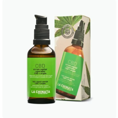 Afbeelding van LaChinata CBD en Argan haar hersteld Serum olie voor broos droog beschadigd 50ml