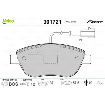 Afbeelding van Valeo Remblokset 301721