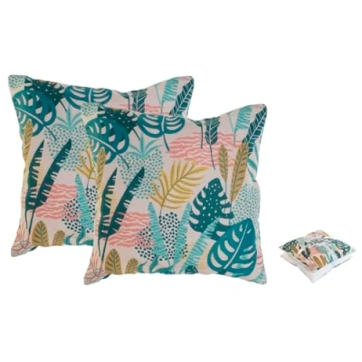 Afbeelding van Kussenset Home ESPRIT Jungle 45 x 5 cm (2 Stuks)