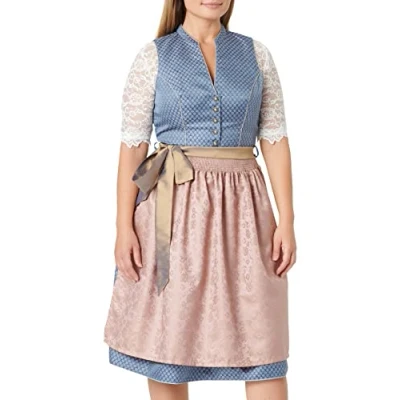 Afbeelding van Stockerpoint Dames dirndl Melinda jurk voor speciale gelegenheden, blauw taupe, 36