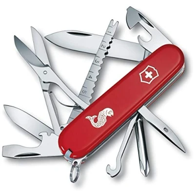 Afbeelding van Victorinox Taschenmesser Fisherman (18 Funktionen, Angellöser, Schere, Klinge, Fischentschupper, Massstab) rot