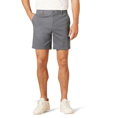 Afbeelding van Amazon Essentials Heren Slim Fit 7&quot; Stretch Chino Short, houtskool, 29