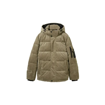 Afbeelding van TOM Tailor Winterjas, Heren, Maat: XL, Jungle soil green corduroy
