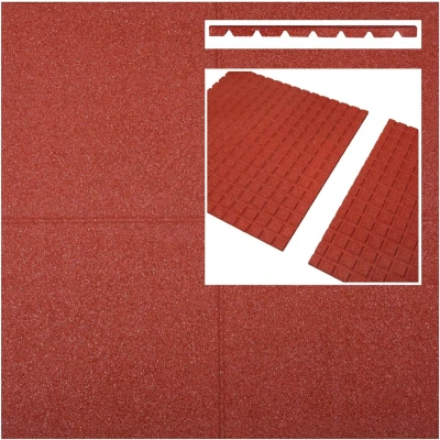 Afbeelding van Intergard Rubberen tegels rood 1000x1000x45mm prijs per m2