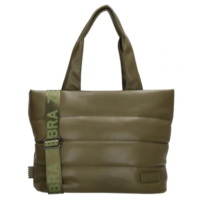 Afbeelding van Zebra Trends Evie Shopper Schoudertas Olijfgroen