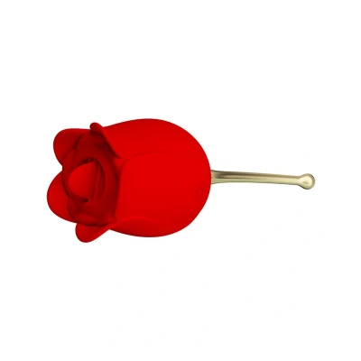 Afbeelding van Clitoris Vibrator met Likstimulator Goud/Rood