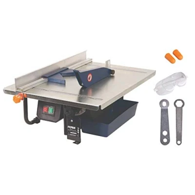 Afbeelding van FERM TCM1011 Tegelzaagmachine 900W Diamant zaagblad 200mm Watergekoeld Hoek instelbaar 0 45 Stille Inductie motor Met Paralelgeleider Hoekgeleider max 41mm dikke tegels Wandtegelzaag Vloertegelzaag