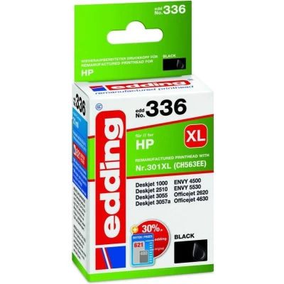 Afbeelding van Edding Inktcartridge vervangt HP 301XL, CH563EE Compatibel Zwart EDD 336 18