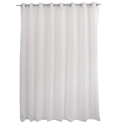 Afbeelding van Enjoy Home gordijn, gezandstraald, 16 ogen, zilverkleurig, diameter 4 cm, 100% polyester, 300 x 240 wit