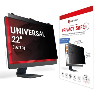 Afbeelding van Displex Privacy Safe, Desktop monitor Blickschutzfilter (22&quot;, 16 : 10), Beschermfolie voor de