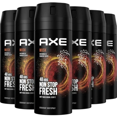 Afbeelding van 6x Axe Musk Deospray 150ml kopen? Nu in de aanbieding bij Voordelig Inslaan!