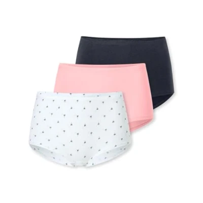 Afbeelding van Schiesser 3PACK Onderbroeken voor kinderen, Maat: 140, Graphit powder pink