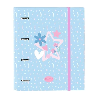 Afbeelding van Ringmap BlackFit8 Smile Blauw Roze 27 x 32 3.5 cm