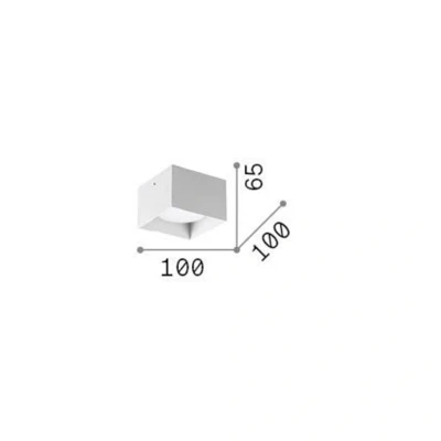 Afbeelding van Ideallux Ideal Lux downlight Spike Square, wit, aluminium, 10 x cm