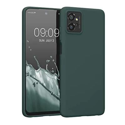 Afbeelding van kwmobile telefoonhoesje geschikt voor Motorola Moto G32 Hoesje smartphone Back cover in blauwgroen