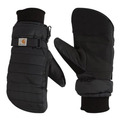 Afbeelding van Carhartt vrouwen waterdichte geïsoleerde gewatteerde gebreide manchet want, Zwart, M