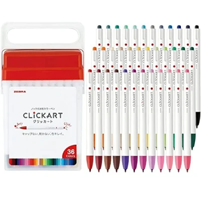 Afbeelding van Zebra Clickart Knock Sign 0,6mm Pennen New Package 36 Colors Set