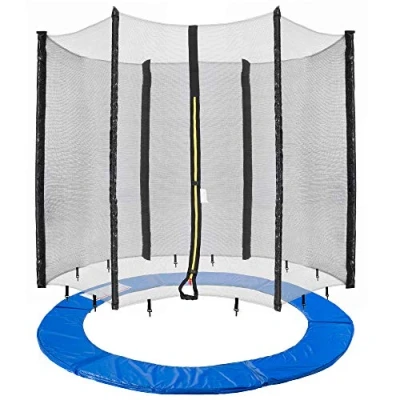Afbeelding van Arebos Randafdekking voor trampolines en net, vervangend veiligheidsnet, tuintrampolinenet, randafdekking, uv bestendig waterafstotend, 244 cm net 6 stangen
