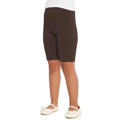 Afbeelding van Merry Style MS MS10 227 LE Meisjes Leggings Sport Vrijetijdsbroek Kort Katoen Sporbroek Yogabroek Bruin 134