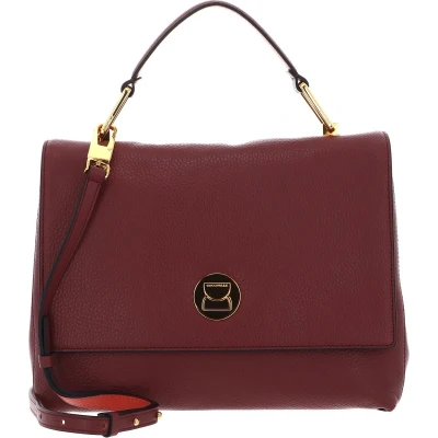 Afbeelding van COCCINELLE Leren Handtas Schoudertas Liya Handbag Brandy / Gren. Red Bruine