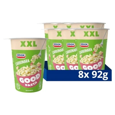 Afbeelding van Unox Good Pasta Carbonara XXL zonder kunstmatige kleurstoffen en conserveermiddelen 8 x 92 g