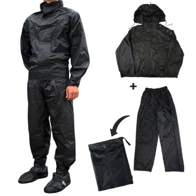 Afbeelding van Maxxcovers Regenpak Met Capuchon Inclusief Luxe Draagtas Maat S Zwart