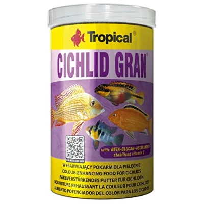 Afbeelding van Tropical Cichlid Gran kleurversterkende granulaatvoering met beta glucan, per stuk verpakt (1 x 1 l)
