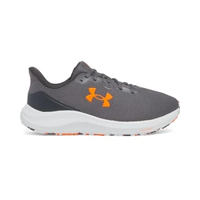 Afbeelding van Under Armour Charged Pursuit 4 Hardloopschoenen voor op de weg, Heren, Maat: 40, Castlerock/anthracite/blaze orange Textiel/ synthetisch