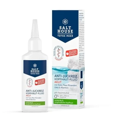 Afbeelding van Salthouse Dode Zee therapie, anti jeuk, hoofdhuidvloeistof, kalmerende leave on verzorging zonder uitspoelen, met panthenol en niacinamide, bij hoofdhuidjeuk, 75 ml