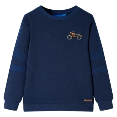 Afbeelding van Kindertrui 116 gemleerd marineblauw